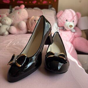 Black Patent Leather Heels - Size 39 (US 9) - Brand New